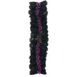 Popsi Lingerie Lace Garter Black Purple OS featuring delicate lace and stylish ruffles, perfect for adding allure.