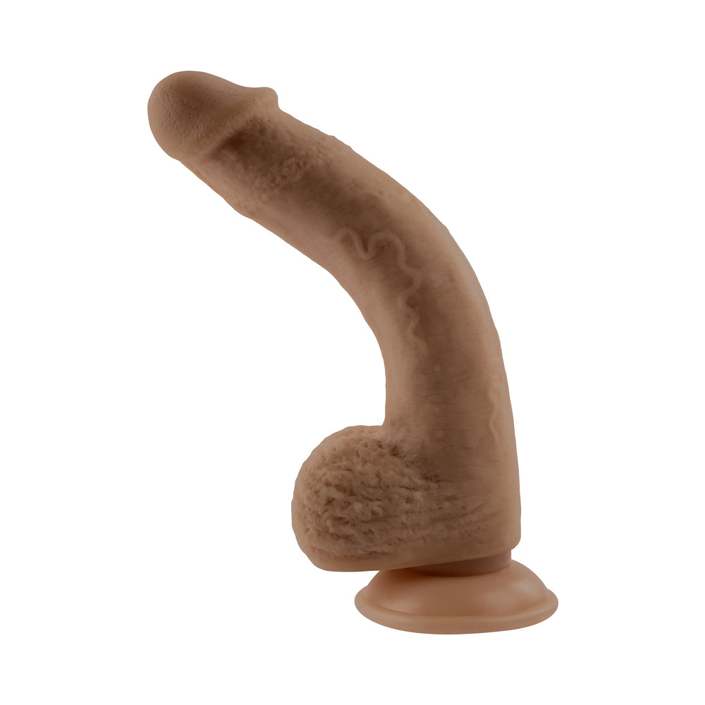 Selopa Natural Feel Flexskin Bendable Dildo with Moving Material 7 inches Dark