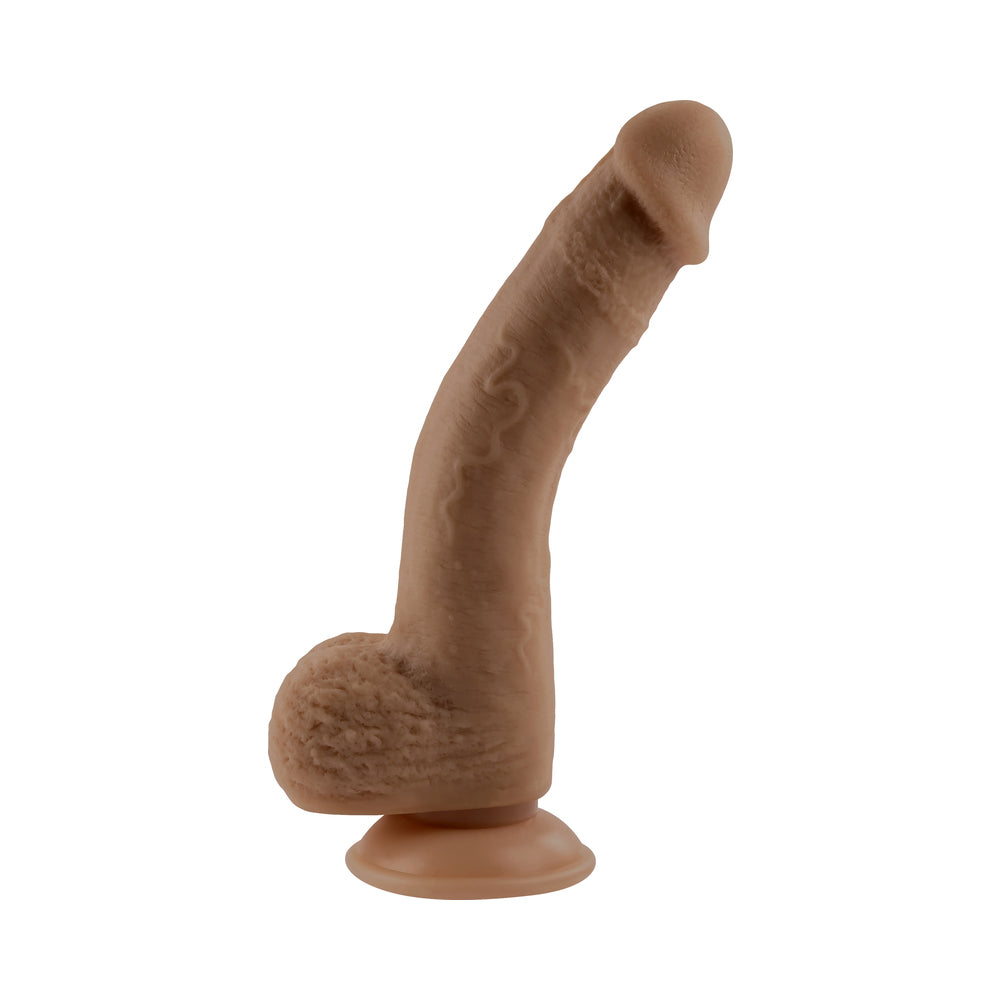 Selopa Natural Feel Flexskin Bendable Dildo with Moving Material 7 inches Dark