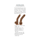 Selopa Natural Feel Flexskin Bendable Dildo with Moving Material 7 inches Dark