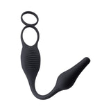 Zero Tolerance Plug & Tug Rechargeable Vibrating C-Ring Combo Silicone Black
