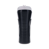 Zero Tolerance Hold Tight Rechargeable Vibrating Squeezeable Cannister Stroker TPE Black/Clear