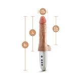 Dr. Skin Silicone Dr. Hammer Thrusting Dildo with Handle 7 inches Beige