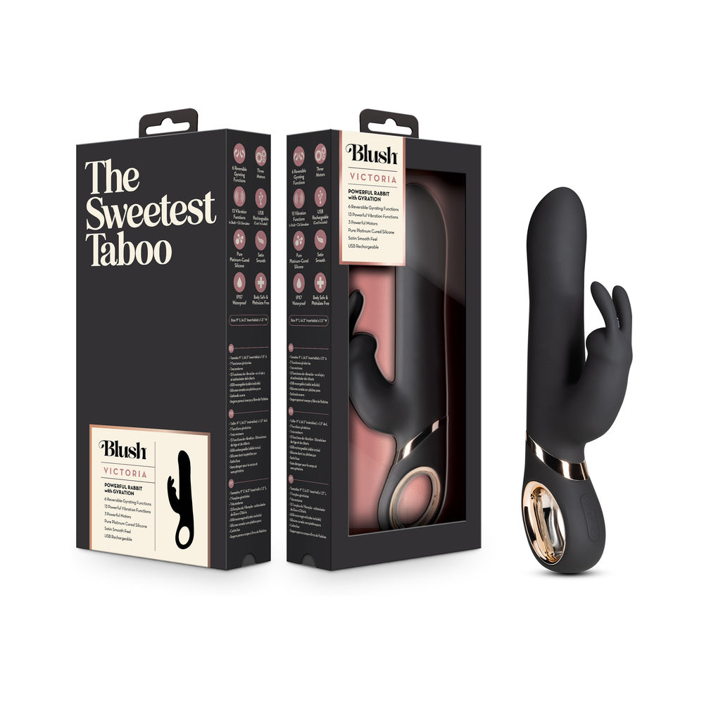 Blush Victoria Rabbit Vibrator Black