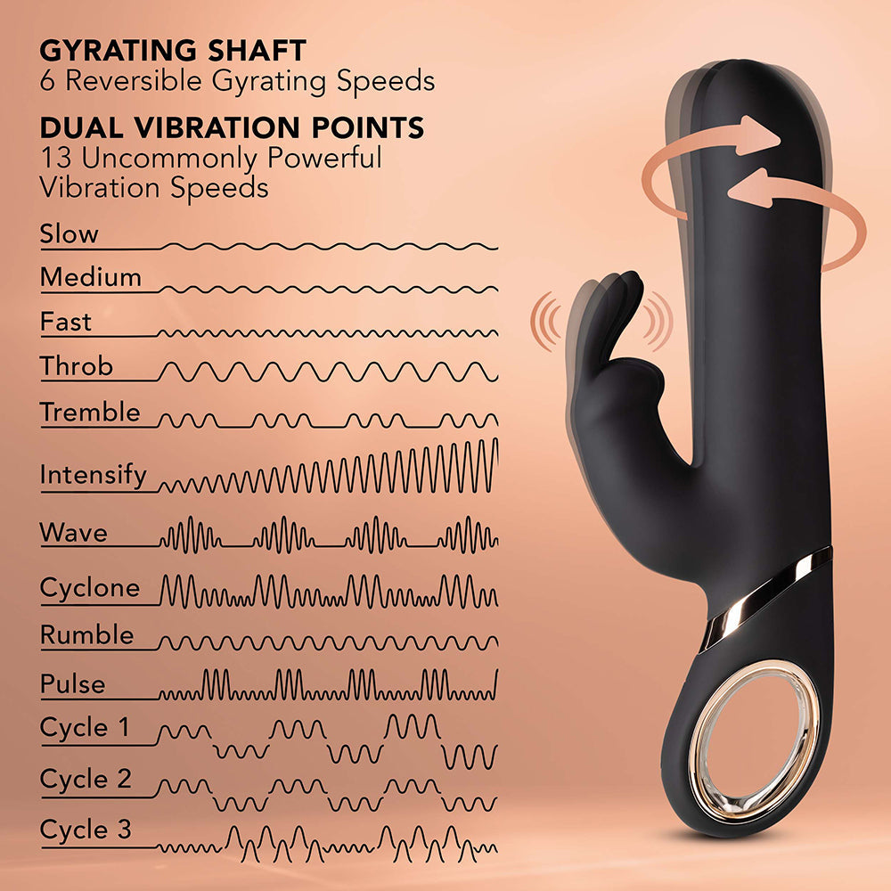 Blush Victoria Rabbit Vibrator Black