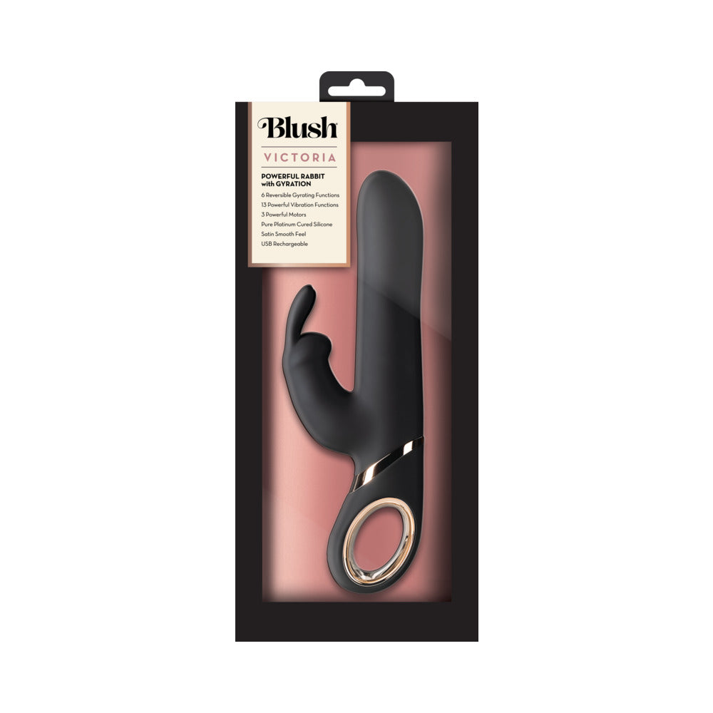 Blush Victoria Rabbit Vibrator Black