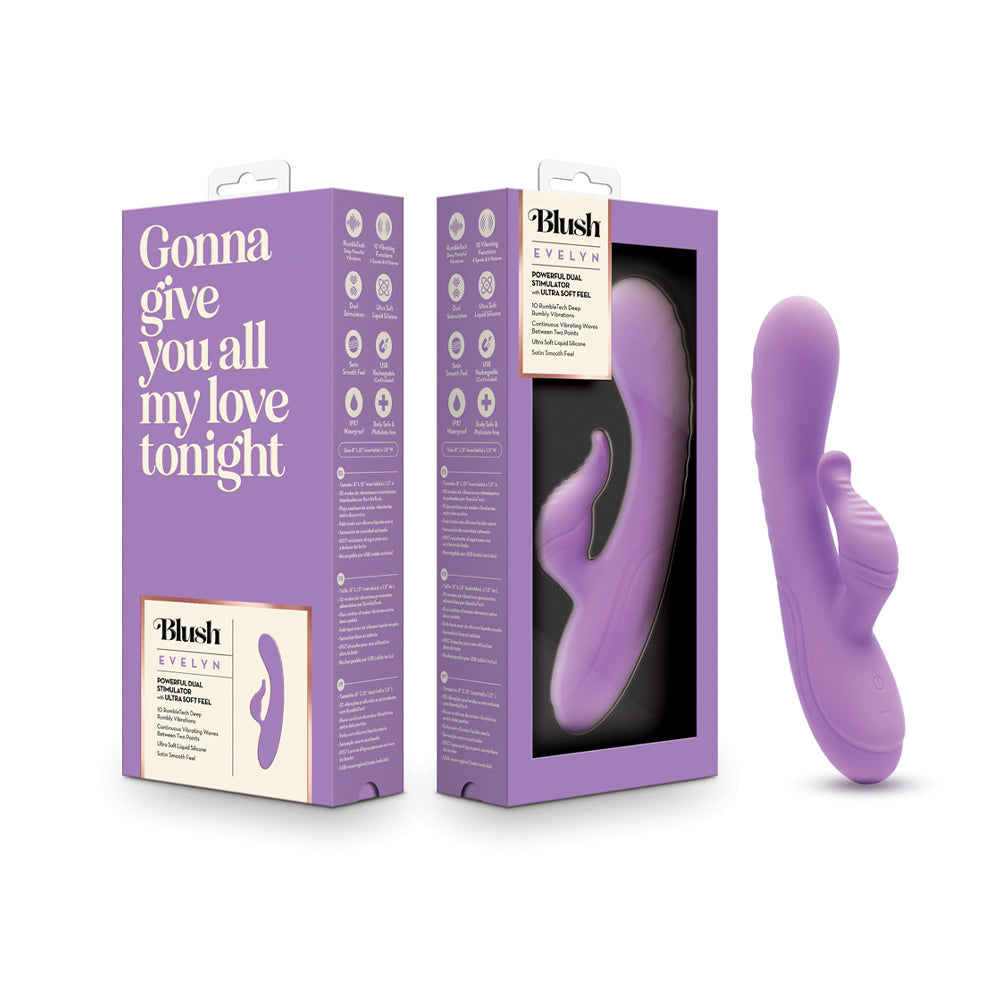 Blush Evelyn Rabbit Vibrator Purple