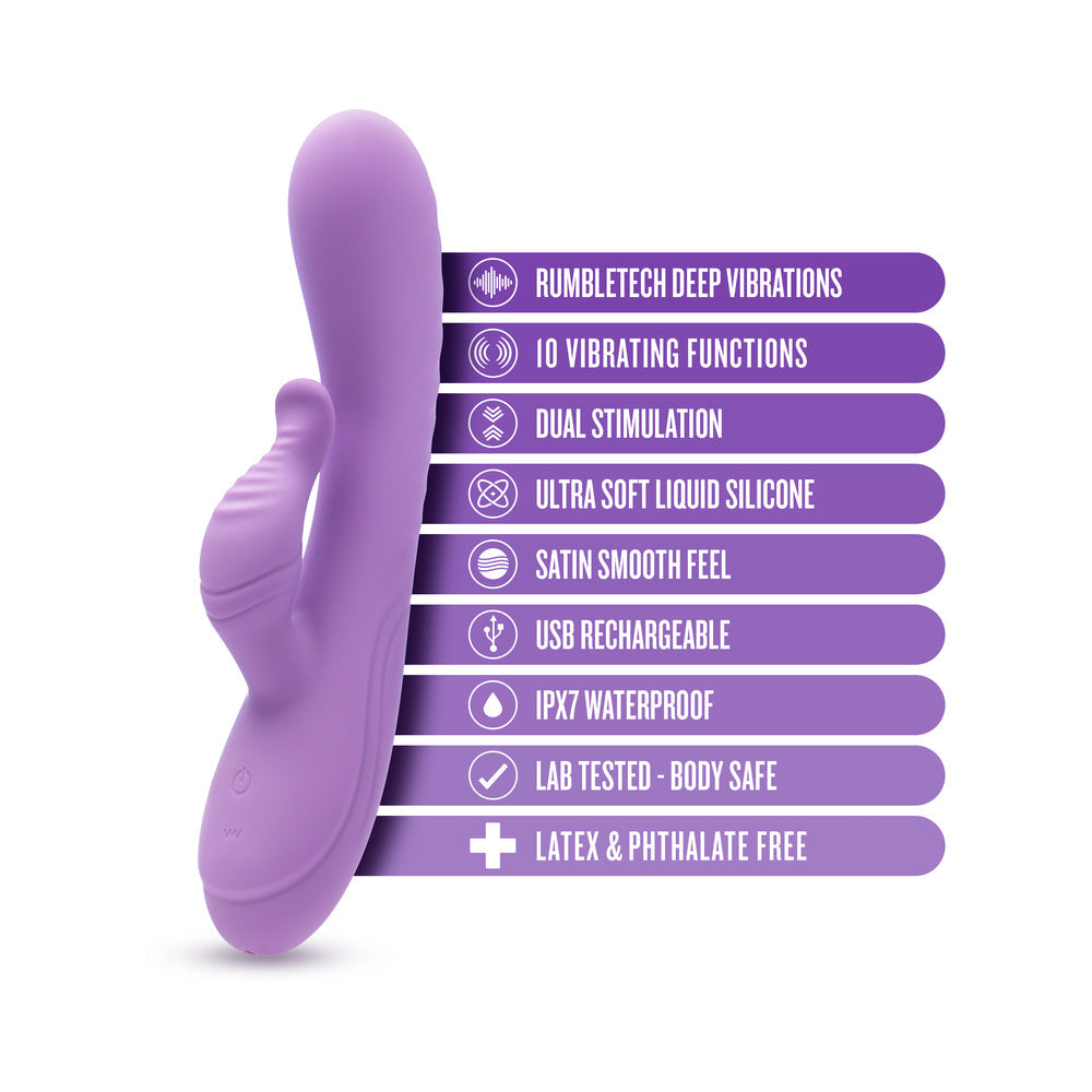 Blush Evelyn Rabbit Vibrator Purple