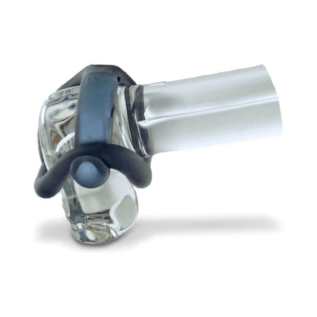 FirmTech MaxPR Penis Ring Black shown in a close-up angle highlighting its ergonomic design for enhanced performance.