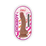 Dickboy Vibes 7 inches Dildo with Rechargeable Bullet Caramel