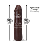 The Realistic Cock 7 inches ULTRASKYN Vac-U-Lock Dildo Chocolate