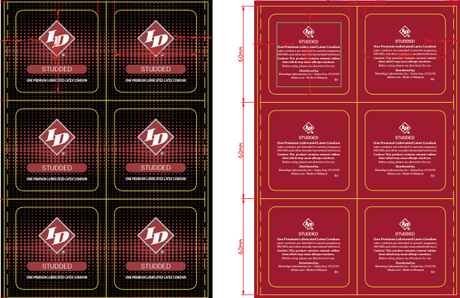 ID Studded Condoms 144 Count Bag packaging design featuring strong and sensitive condoms.