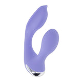 Every Way Play Wearable Vibrator with Remote Lilac shown, featuring curved design and flexible arms for dual stimulation.