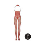 Le Desir Fishnet and Lace Bodystocking Sunset Glow O/S