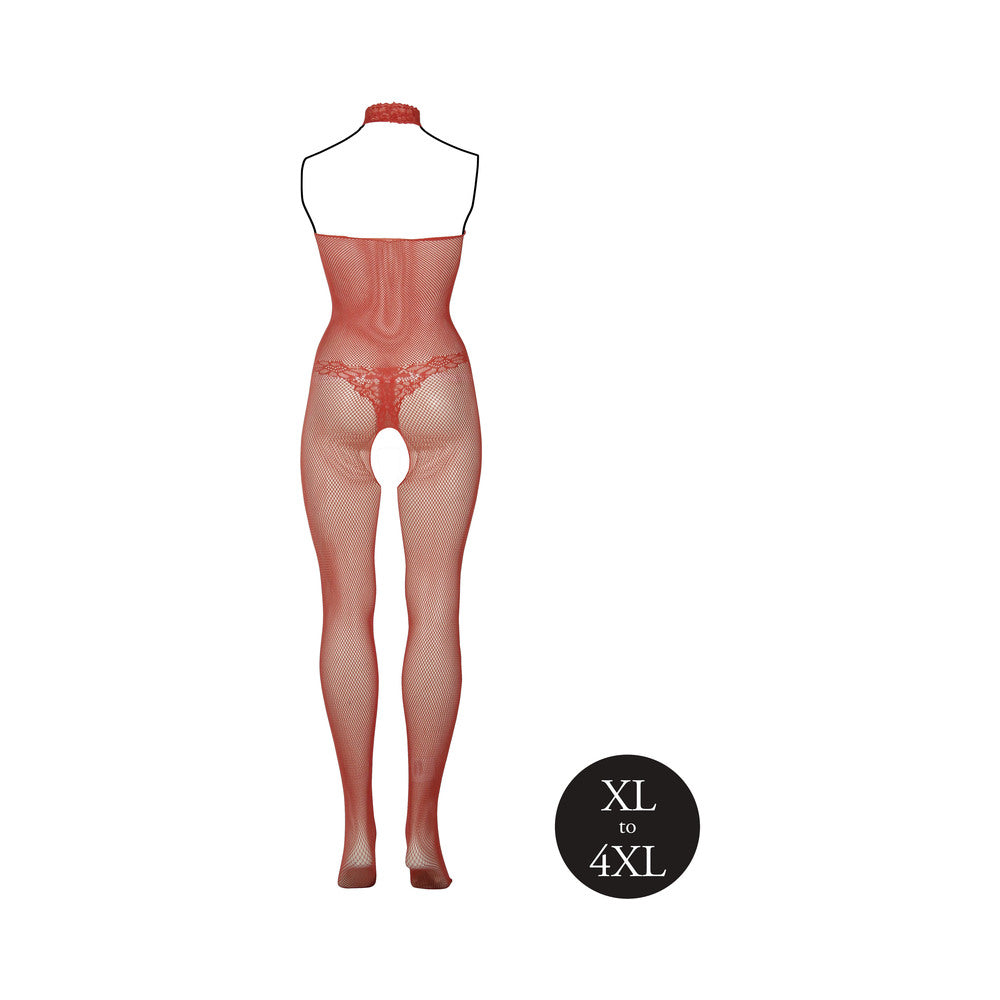 Le Desir Fishnet and Lace Bodystocking Sunset Glow Queen Size