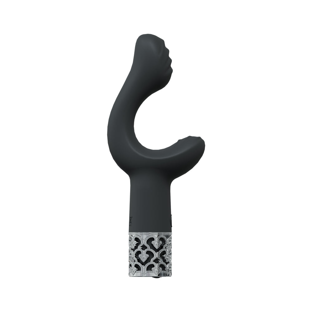 Royal Gems Majestic Silicone Rechargeable Vibrator Black