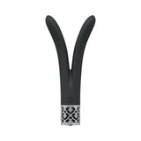 Royal Gems Dueling Queens Silicone Rechargeable Vibrator Black