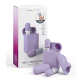 JimmyJane Hello Touch Pro Rechargeable Finger Massagers with Remote Control - Lavender/White