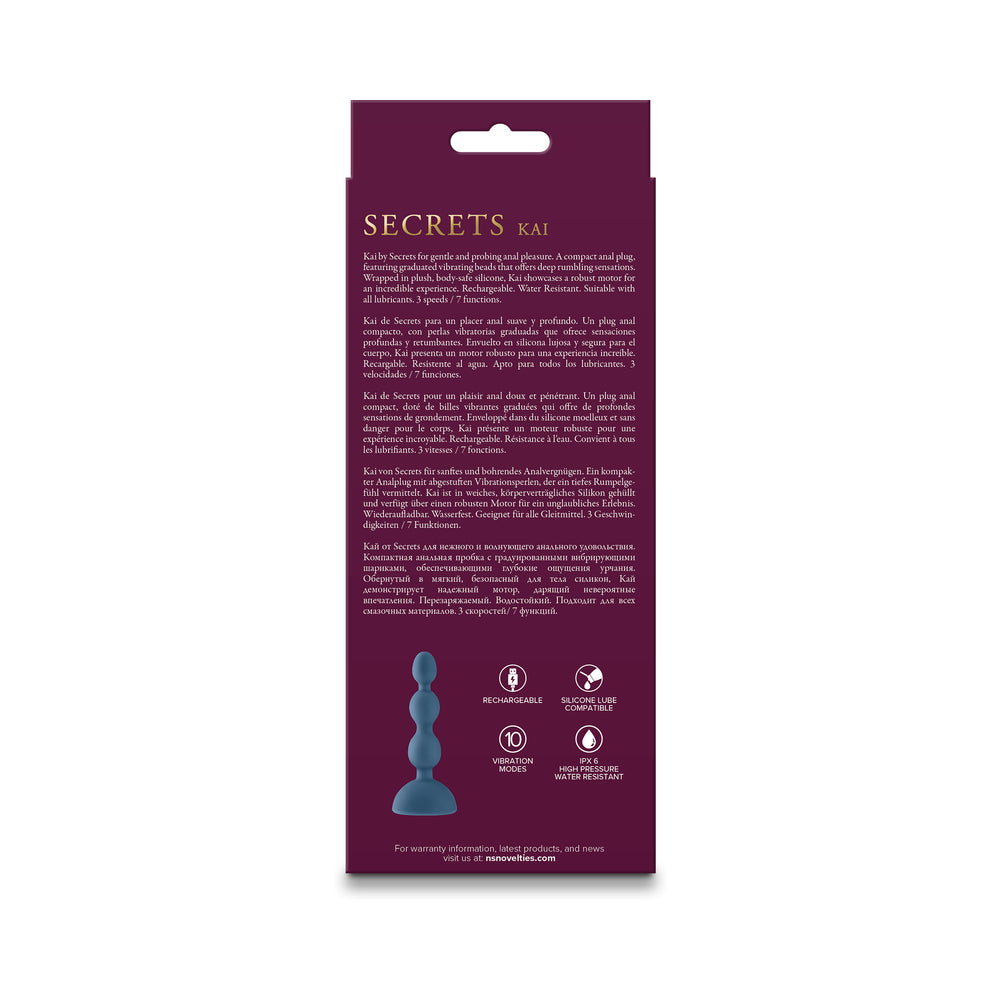 Secrets Kai Vibrating Anal Plug Dark Teal