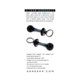 Gender X Blow Pop Glass Plug Black
