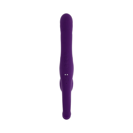Playboy Pleasure Hug It Out Acai Massager in vibrant purple design showcasing its sleek and stimulating features.