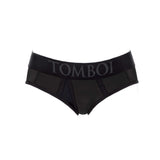 SpareParts Tomboi Cover Brief Style Underwear Harness Black M front view showing sleek design and comfortable fit.