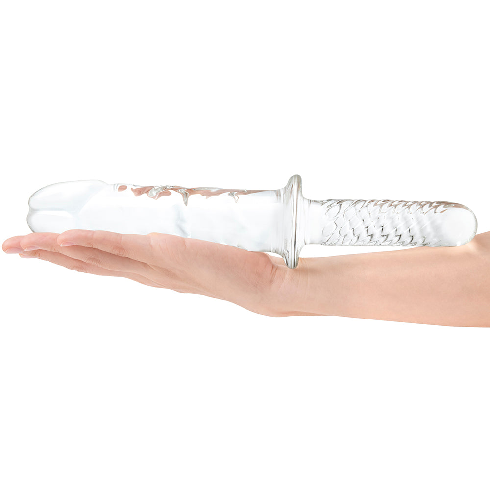 Glas 11 inches Girthy Cock Double Ended with Handle