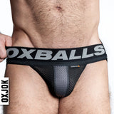 Oxballs Oxjok Airmesh Swagger Slider-Strap Jock Tar Black 2XL