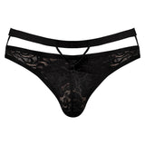 Male Power Lucifer Cut Out Strappy Thong Black S/M