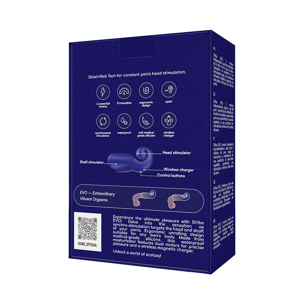 Snail Vibe SVibe Evo Rechargeable Masturbator Navy