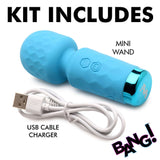 BANG! 10X Mini Silicone Wand Blue