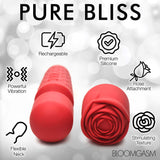 Bloomgasm Pleasure Rose 10X Silicone Wand with Rose Attachment