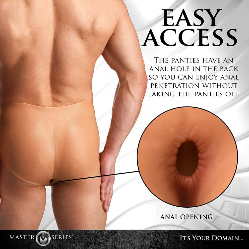Master Series Pussy Panties Silicone Vagina + Ass Panties L
