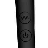 Master Series 10X Vibra-Crescent Vibrating Silicone Dual Ended Dildo Black