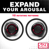 Size Matters 10X Rotating Silicone Nipple Suckers with 4 Attachments Black