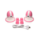 Size Matters 10X Rotating Silicone Nipple Suckers with 4 Attachments Pink