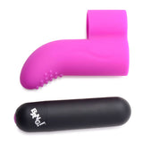 BANG! Couple's Love Ring, Finger Vibe, Bullet & Blindfold Kit Purple