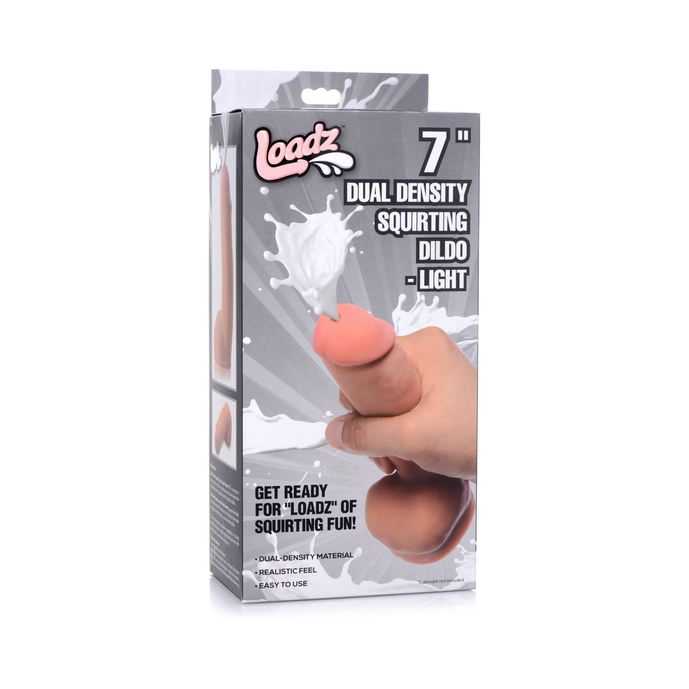 Loadz 7 inches Dual Density Squirting Dildo Light