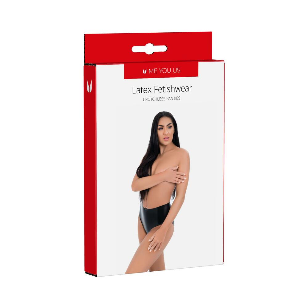 Me You Us Latex Crotchless Panties M