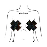 Pastease Plus X Black Disco Ball Full Breast Covers Support Tape