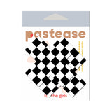Pastease Plus X Black & White Checker Cross Nipple Pasties