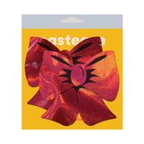 Pastease Bow Red Holographic Breast Covers Support Tape