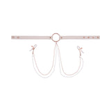 Sportsheets Sex & Mischief Peaches 'n CreaMe Collar with Nipple Clamps