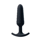 VeDO Trio Anal Plug Set Black showing a textured silicone anal plug designed for comfortable backdoor exploration.