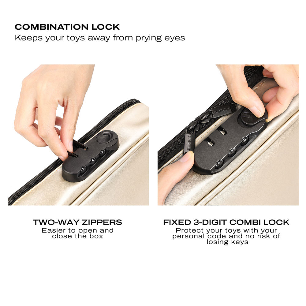 Dorcel Discreet Lockable Storage Box Luxury Gold