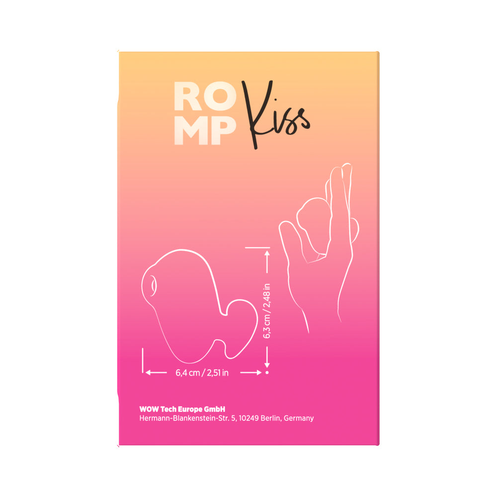 Romp Kiss Rechargeable Silicone Clitoral Stimulator - Yellow/Pink