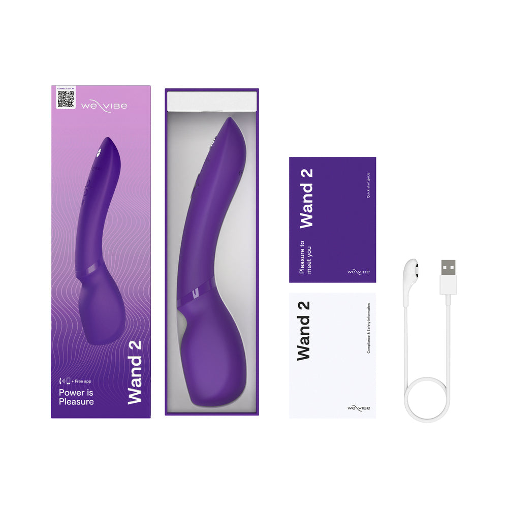 We-Vibe Wand 2 Rechargeable Silicone Wand - Purple