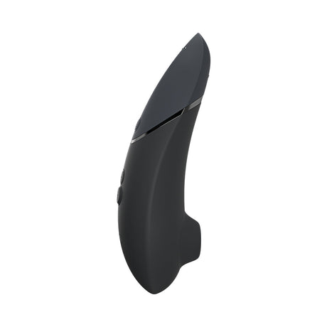 Womanizer x We-Vibe Lust and Luxury Collection Black intimate device side view, designed for couples' pleasure.