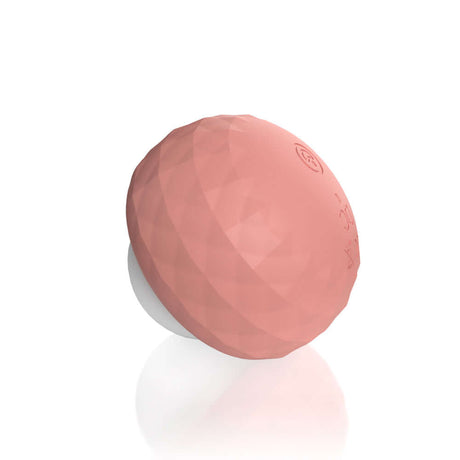 Screaming O Cuties Dotty Egg Vibrator Dusty Rose shown from the side, featuring a textured design.