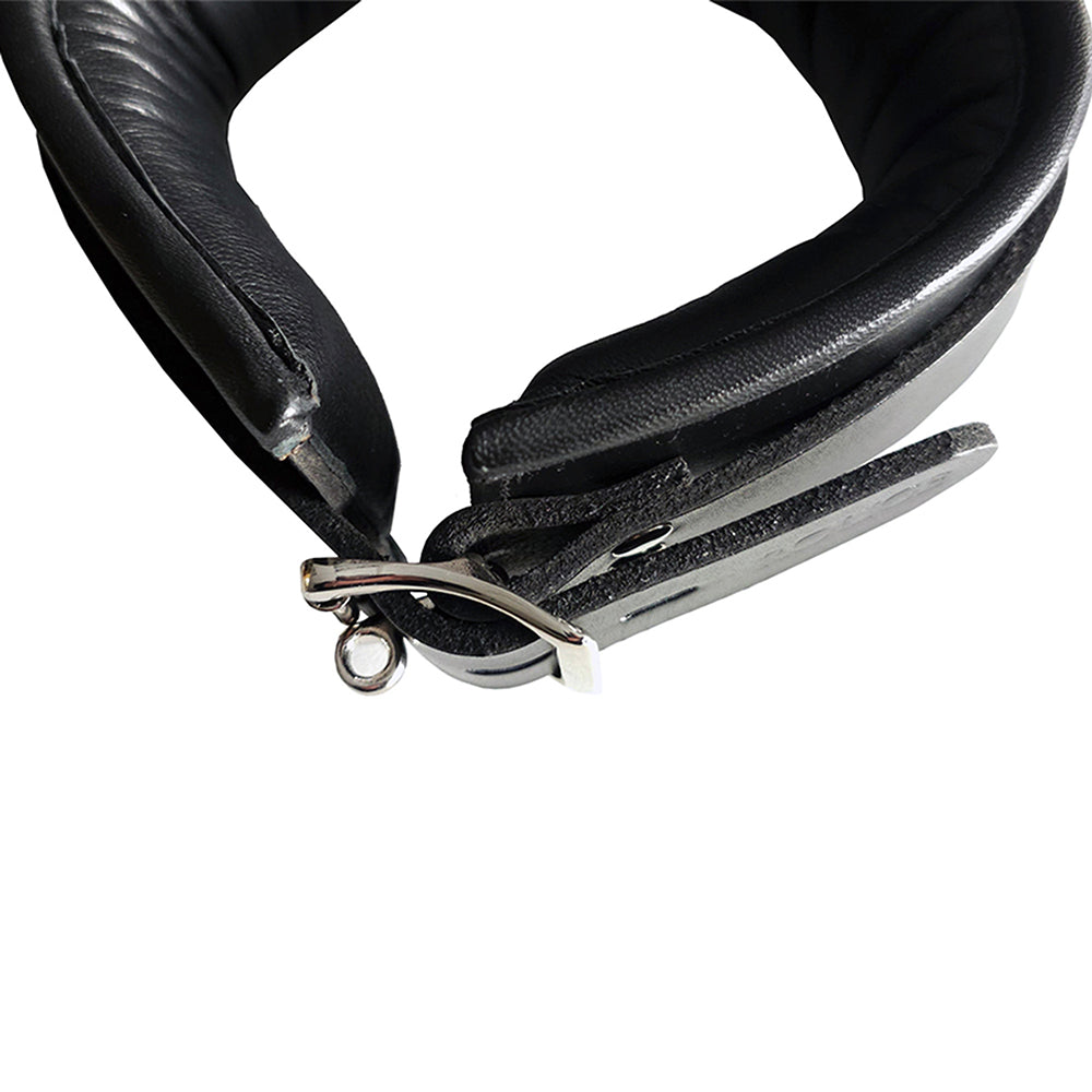 Rouge Leather Padded Collar Black